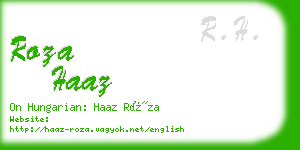 roza haaz business card